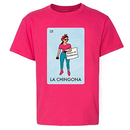 Pop Threads La Chingona Mexican Lottery Parody Feminist Latina Baby Toddler Kids Girl Boy T-Shirt Pink 2T