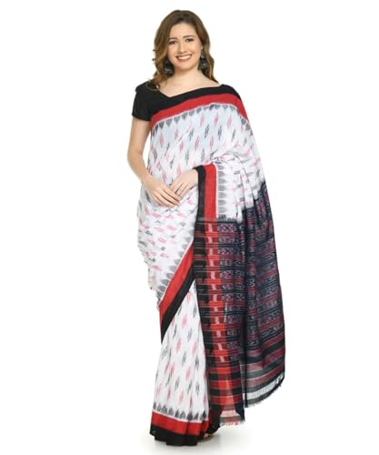 Image of Nuapatna Cotton Saree of Odisha Ikkat Orissa Traditional Handloom Sari | Bomkai | Pata | Nuapatana | sambalpuri saree | khandua patta sare | without Blouse S6