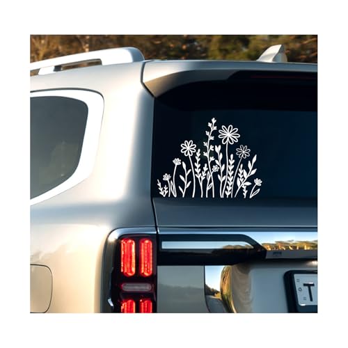 SHMZK Wildflowers Boho Car Sticker, Reflective Flower Vinyl Decal Sticker Gift for Plant Lovers...