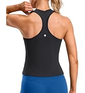 SANTINY Women's Workout Racerback Tops Tight Scoop Neck Soft Tennis Gym Yoga Sleeveless Shirts At...