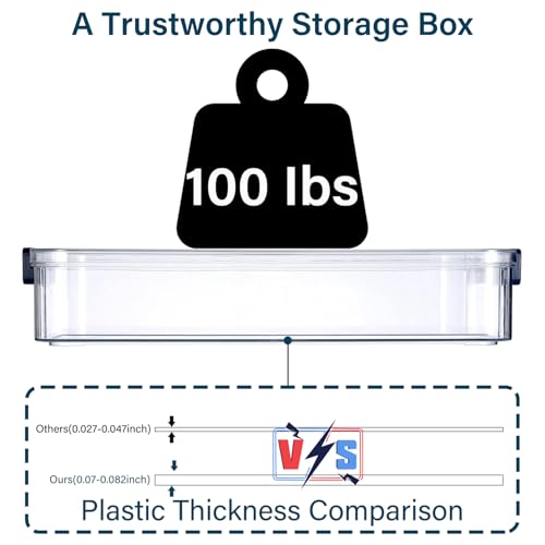 Pacote com 2 caixas de armazenamento de plástico transparente de 5,5 qt 23 x 33 com trava de encaixe