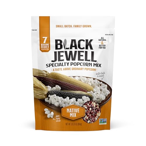 Black Jewell Gourmet Popcorn Kernels, Native Mix, 28.35 Ounces (Pack of 6)