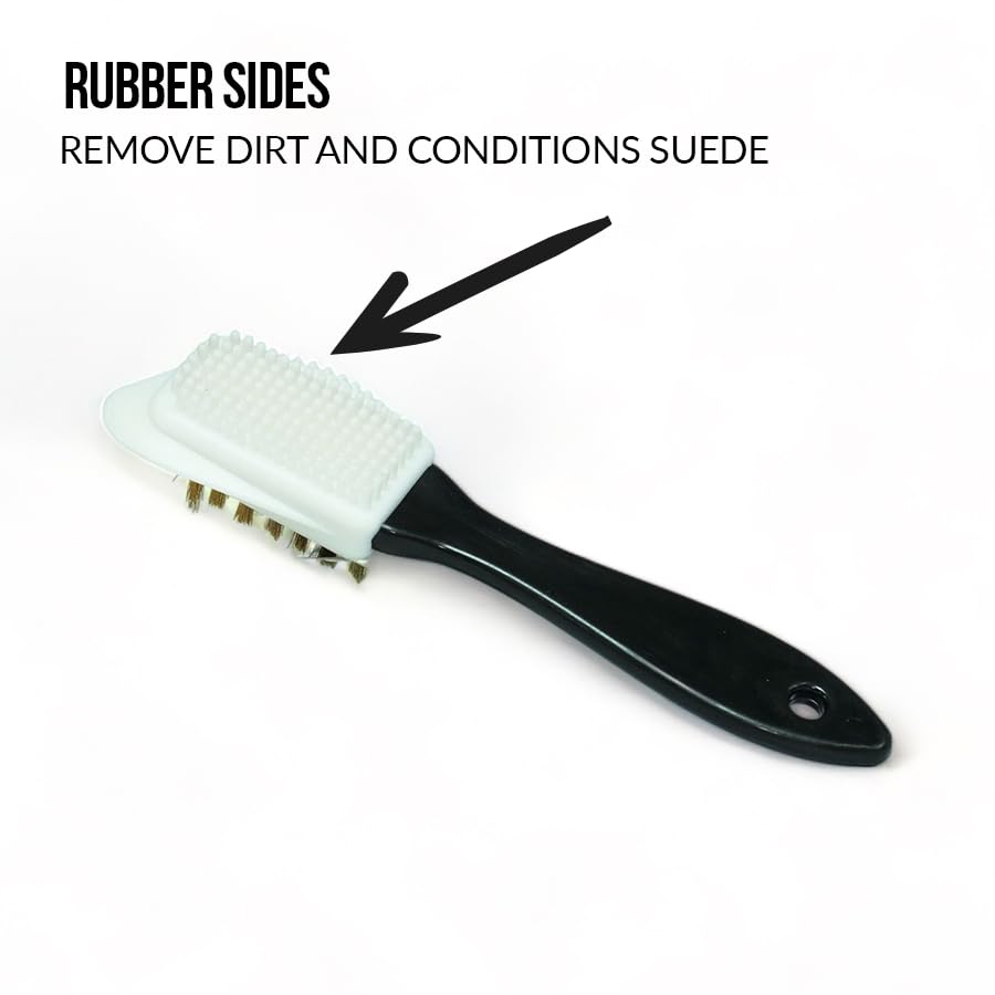 Ksvaye 4 Pièces Brosses à Chaussures Pour Daim Brosse à Daim En Crêpe Kit De Nettoyage Pour Daim Et Nubuck Brosse à Crin De Cheval Pour L'entretien Du Cuir Lisse Et Du