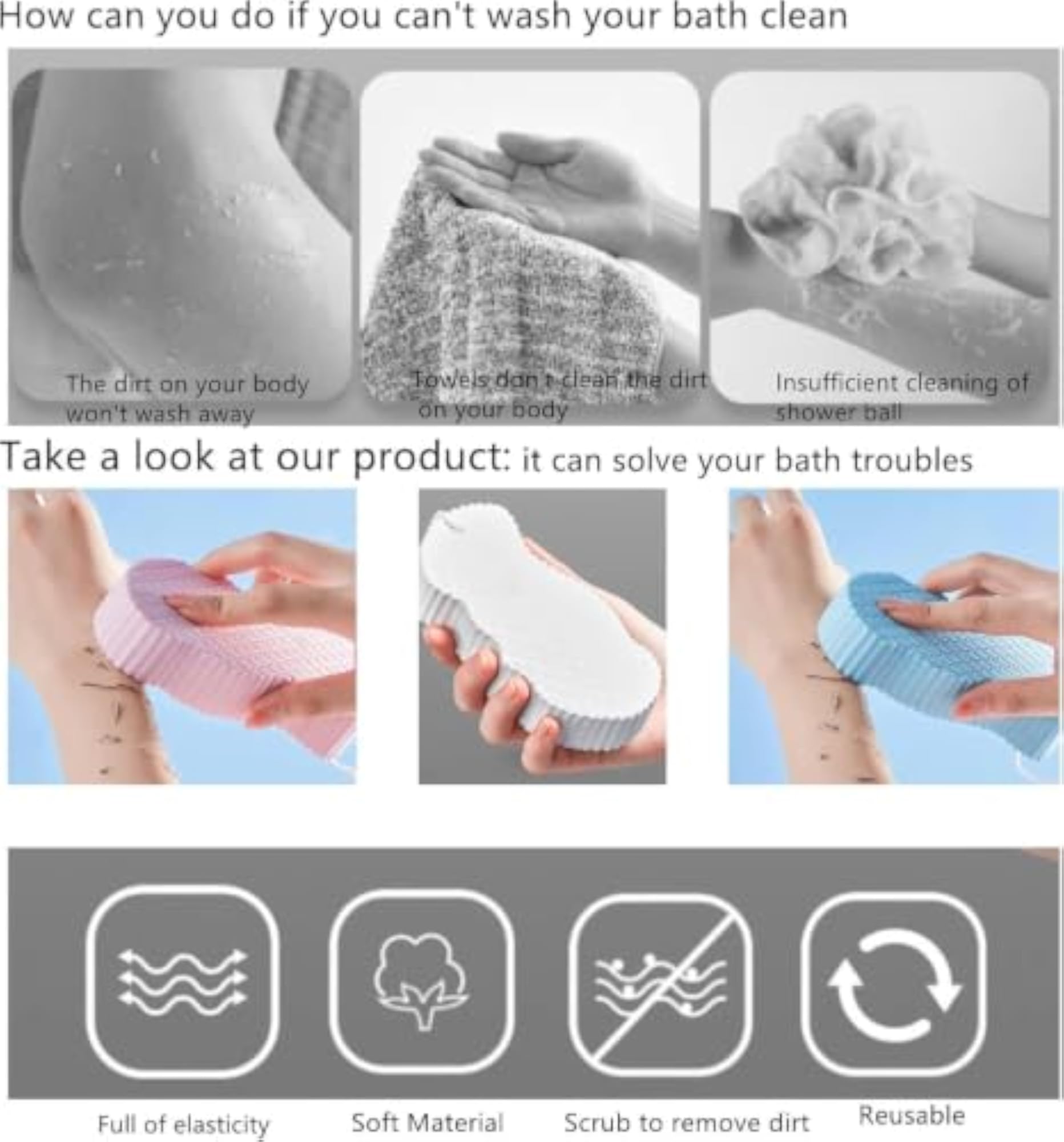 Soft Bath Sponge for Gentle Exfoliation
