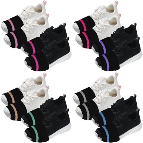 Haysandy 8 Pairs Dance Shoe Covers Over Shoes Socks for Dancer Women(M,Light Color,Natural Style)