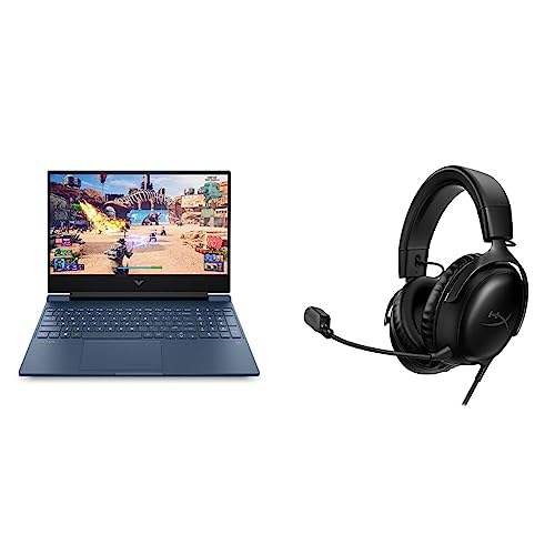 Image of HP Victus Gaming Laptop AMD Ryzen 5 5600H 15.6 inch(39.6 cm) FHD IPS Gaming Laptop & HyperX Cloud III Black