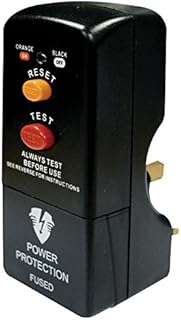 RCD Safety Plug, Current Rating 13A, Outlet Type UK, Trip Time 40ms, Tripping Current 30mA, Voltage Rating VAC 230VAC, Electrical Switches & Socket Outlets