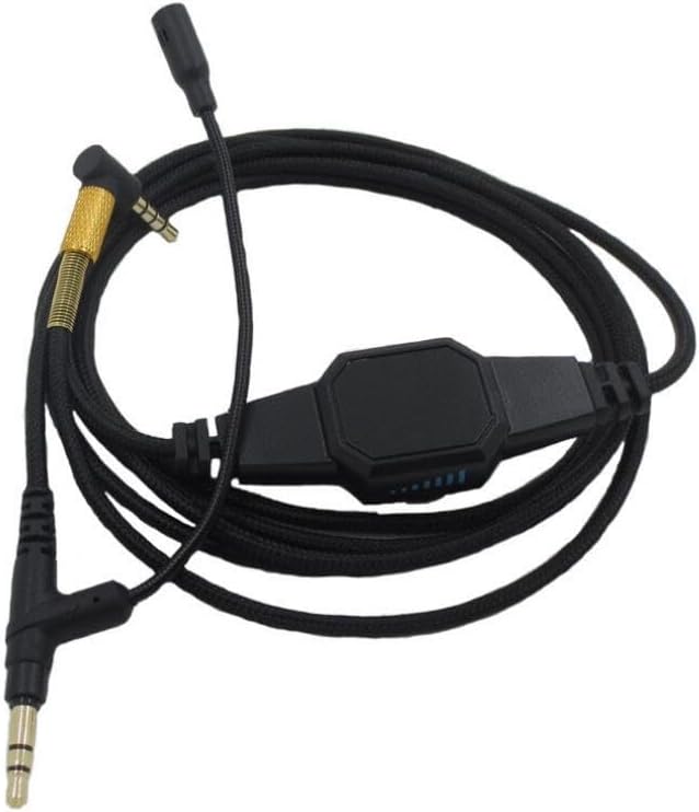 Boom Mic Cable, 3.5mm Headset Audio Cord with Microphone, Volume Control and Mute Switch,Versatile Headset Cord Compatible for VMODA MSR7 H6,Headphone Accessories