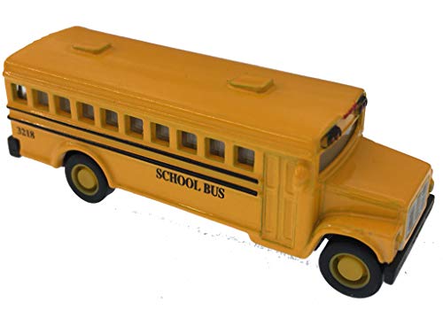 Modelo mini autobús escolar clásico metal fundido 2.5 pulg miniatura 2