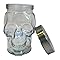 Clear Glass Skull Jar with Twist Lid – 1.3kg Capacity – Candy, Baking & Dry Goods Storage + PaLiSoL CREATiONS Sticker | Bocal en Verre Crâne – Décoration Automne/Halloween