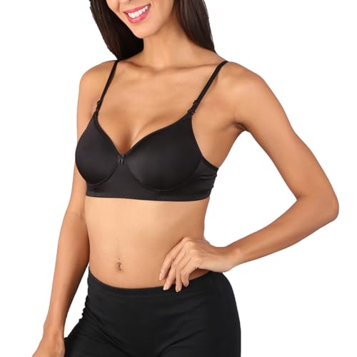 Image of Bralux Women's Cotton Based Non-Wired Padded T-Shirt Bra