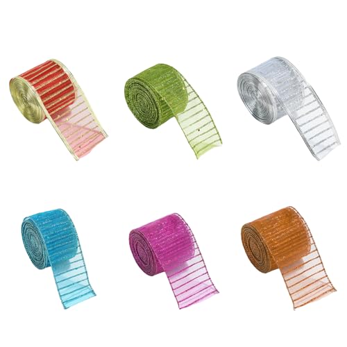 Guaber Elegant Christmas Decoration Ribbons Decorative Christmas Fabric Crafting Ribbons thumb #7