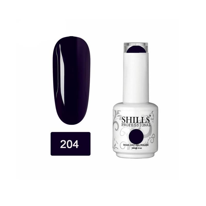Image of SHILLS PROFESSIONAL Uv /Led Soak Off Glossy Finish Nail Polish Nail Art Nail Polish Color Shade 204, 15 Ml