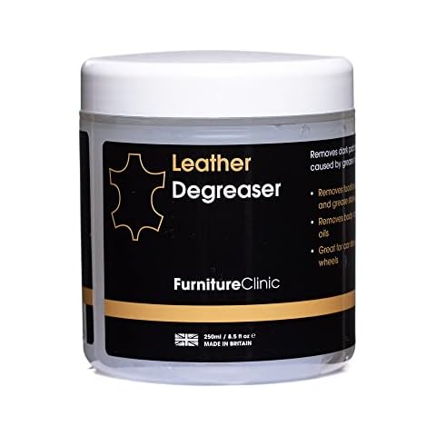 Leather Degreaser 250ml - A Thick Paste Used to Extract Grease & Oil - Including Food Spills - From Leather Furniture, Car Seats, Clothing etc Cover