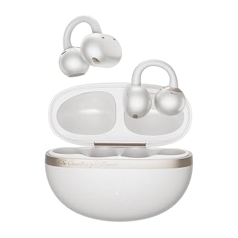 QCY C50 Clip On Earbuds Open Ear Wireless Bluetooth 6.0 Headphones with 4 Mic, 35H Playtime Ear Cuff Earbuds Comfortable for Running/Fintness, IPX5 Waterproof, Ultra Lightweight