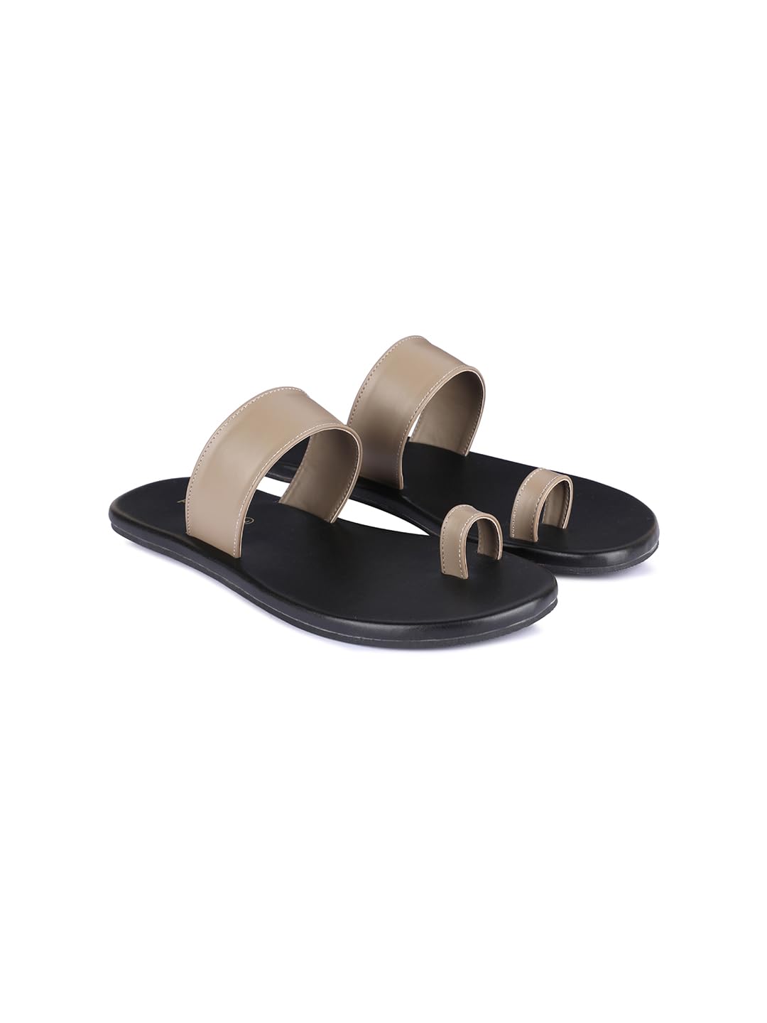 Paaduks Black Toe- Ring Slides for Men|Vegan Leather|Comfortable Trendy Style| Stylish (B0C93Y2MTT) Amazon Price History, Amazon Price Tracker