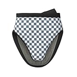 Mini-Silikon-Ofenhandschuhe, grau-weiß, quadratisch, kariert, hitzebeständig, Topflappen für Küche, Kochen und Backen