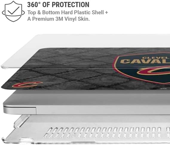 Skinit Laptop Case Plus Skin Compatible with MacBook Pro 13in M1 (2021) - Officially Licensed NBA Cleveland Cavaliers Dark Rust Design