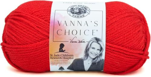 Image of (1 Skein) Lion Brand Yarn Vanna's Choice Yarn, Scarlet (Pack of 5)