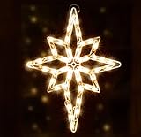 LAMPHOME 18' 50 LAMPHOME 18' 50 Lighted Bethlehem Star Christmas Light Window Sculpture Decoration