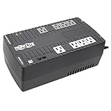 Tripp Lite 550VA UPS Battery Backup Surge Protector, AVR Automatic Voltage Regulation, 8-Outlet Uninterruptible Power Supply, Dataline Protection, 3-Year Warranty & Insurance (AVR550U)