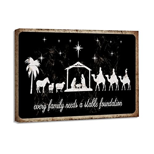 Tableau de Noël Every Family Needs A Stable Foundation pour célébrer l'amour familial