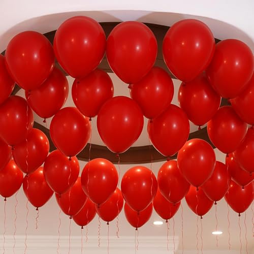 Image of Party Propz Red Balloons for Decoration- Set of 25 Pcs Valentine Balloons for Decoration, Anniversary & Birthday Decoration Items Latex Balloons | valentine's decor (Latex)