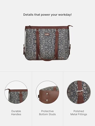 Image of ZOUK Office Bag | Stylish Bags for Office Use | Laptop Bag 15.6 inch | Stylish Tote for Office Use | Purse for Women | Vegan Leather Handbag | Daily & Travel Use |