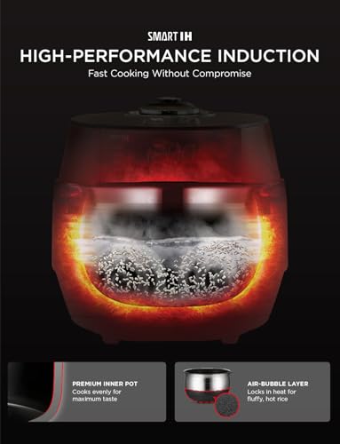 Image of CUCKOO CRP-JHR1009F | 10-Cup (Uncooked) Induction Heating Pressure Rice Cooker | 19 Menu Options, Auto-Clean, Voice Guide, Made in Korea | Copper