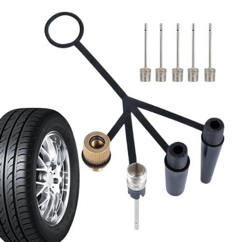 Adaptador Bomba de Neumático de Bicicleta con 4 Garras de Fijación para Inflar Globos