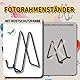 Eisen Display Ständer, 4 Stück Metall Tellerständer 6 Zoll Metallrahmenhalter für Foto Kunst Teller Bücher Bild und Tabletop Art Bilderrahmen 15 x14 x 7,5 cm Schwarz