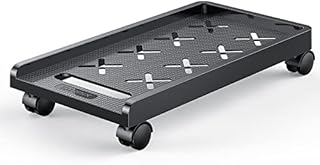 Mobile CPU Stand, iDsonix Computer Tower Stand, PC Stand Adjustable for Under Desk with 4 Caster Wheels Fits for Gaming PC
