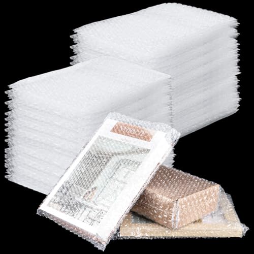 GBACHOOSE 100 Pack Bubble Out Bags 20x25cm Bubble Wrap Pouches Clear Bubble Mailers for Shipping Storage Moving Wrap Packaging