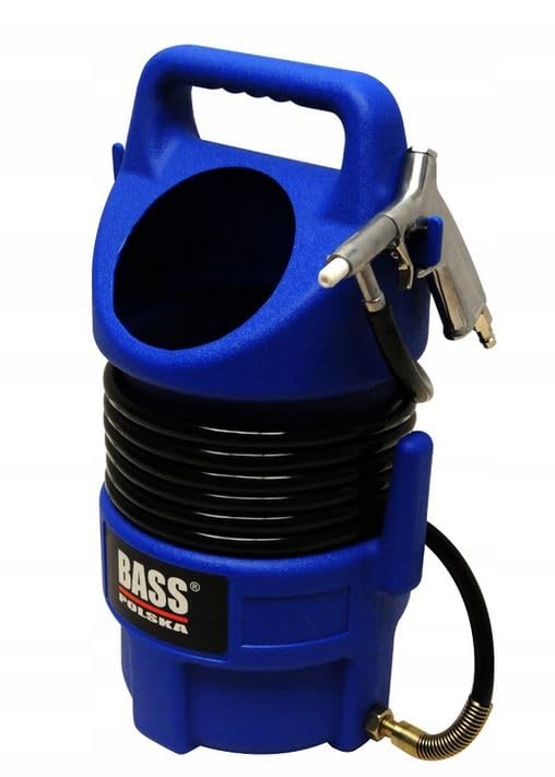 Bass Polska Sableuse mobile avec réservoir de 10 l, tuyau de 4,6 m, buse de 5 mm, 80-120 psi, pistolet de sablage à air comprimé portable pour dérouiller et nettoyer