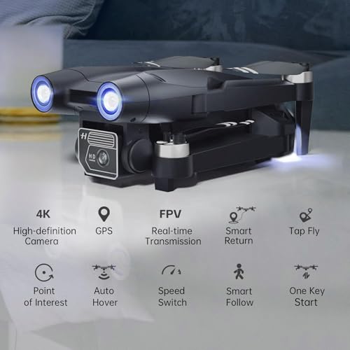 CHUBORY X10 PRO GPS-Drohne mit Kamera für Erwachsene 4K UHD, 90 Minuten Flugzeit, 1000 Meter Steuerreichweite, automatische Rückkehr, Folge-Modus, bürstenloser Motor, X10-DE-250807-2