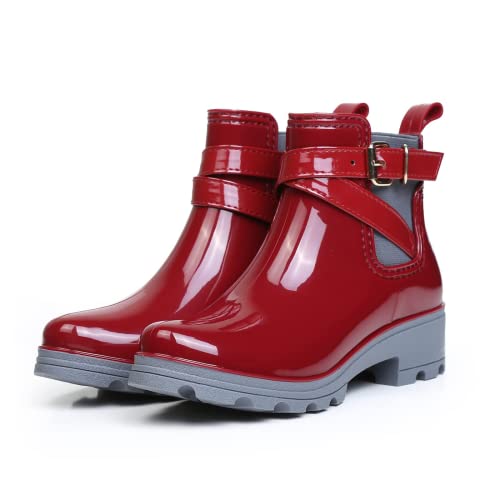 BORAMAX Tall rain Boots for Women and Waterproof Garden Shoes, Anti-Slipping Rainboots for Ladies Stylish Light Car Wash Footwear for Lawn Care, Gardening3
