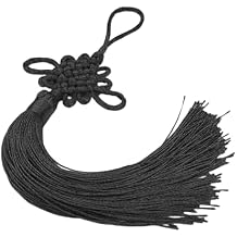 Chinese Knot with Tassels Festival Knot Pendant Ornament Handmade Chinese Knotting Cord for Home Office Car Decorations