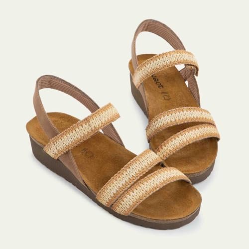 Image of NAOT Kayla Women's Sandals - Supportive 3-Strap Design with Backstrap, Cork & Latex Footbed - Arch Support - Travel-Friendly Comfortable Walking Sandals for All-Day Wear