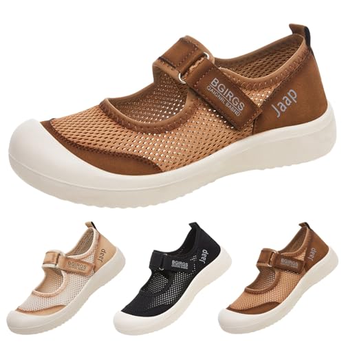 Women's Mary Jane Flats Mesh Breathable Non Slip Dressy Casual Flats for Women Comfortable Lightweight Walking Shoes4
