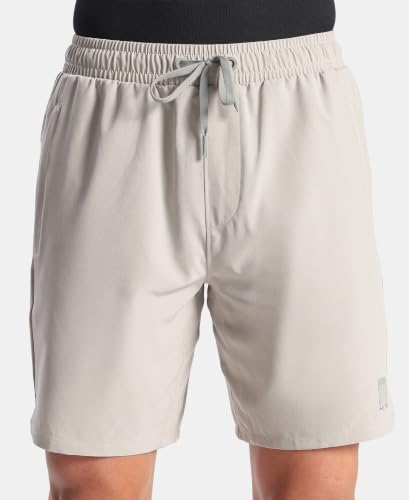 Image of Jockey MV20 Men Recycled Microfiber Elastane Stretch Solid Active Wear Shorts with Zipper Pockets and StayFresh Treatment
