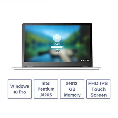 13.3’’ 2-in-1 FHD Touchscreen Laptop Computer, Intel Pentium J4205, Windows 10 Pro, 8GB