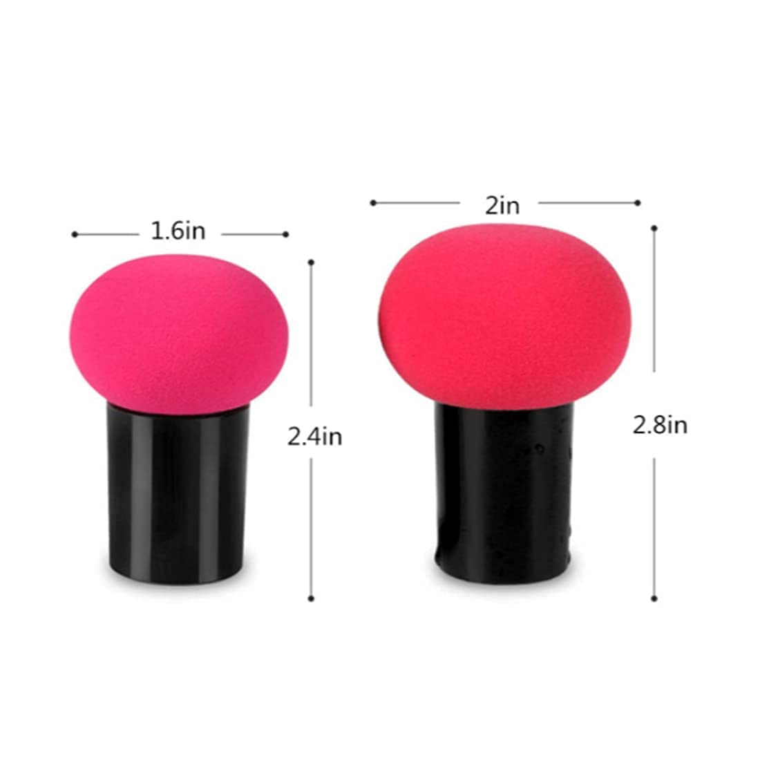 FABify 2‑Piece Multicolour Makeup Kit for Women & Girls | 24‑Shade Mini Palette + Pink Mushroom‑Head Beauty Blender | Portable, Long‑Lasting, Easy‑Clean, Dual‑Use Puff for Liquid & Powder 3