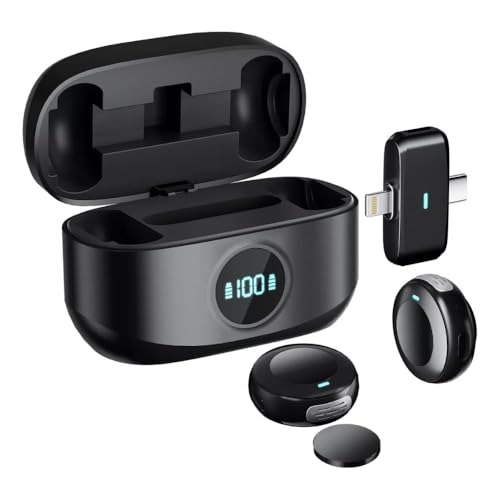 Microfone Lapela Sem Fio Wireless e Redondo Som Profissional para...