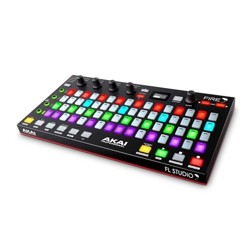 AKAI Professional Fire (Controller Only) – USB MIDI Controller for FL Studio with 64 pad RGB Clip / Drum Pad Matrix