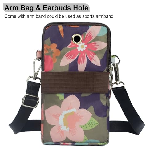Image of JANKS Small Crossbody Bag for Women - Mini Phone Purses with Crossbody Strap and Wallet - Nylon Arm Bag