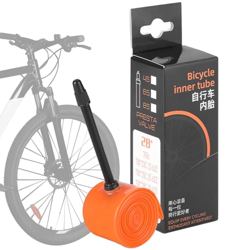 自転車 インナーチューブ,自転車タイヤ 65mmバルブ付き - サイクリング軽量チューブ | マウンテン サイクリング ロード バイキング 電動自転車 スクーター 対応