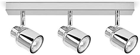 4 Way Adjustable Ceiling Bar Spotlight Satin Finish GU10 LED Compatible - View #7