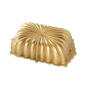 Nordic ware classic fluted loaf pan 6 cup gold  urban country home decor
