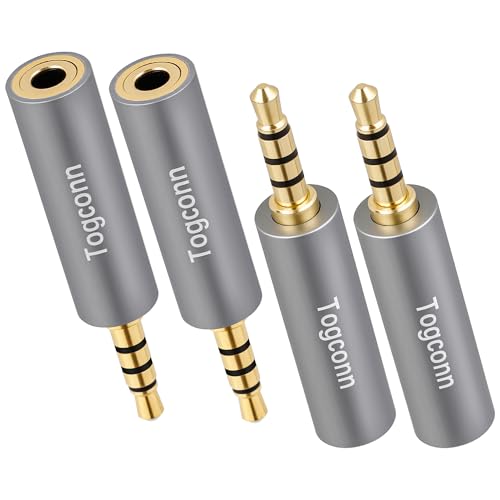 Adaptateur TRS vers TRRS 3.5mm pack de 4 convertisseurs audio pour micro et smartphone