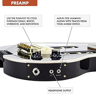 Traveler Guitar EG-1 Guitare électrique personnalisée Noir brillant (EG1C BKG) - Les Beatles, Paul McCartney, John Lennon, RIngo Starr, George Harrison Traveler Guitar EG-1 Guitare électrique personnalisée Noir brillant (EG1C BKG) – Image 5